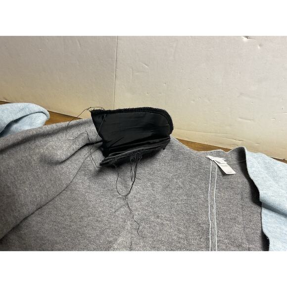 J Jill Reversible Blue/Gray Long Open Front Cardigan Sweater Size XL - Picture 10 of 12